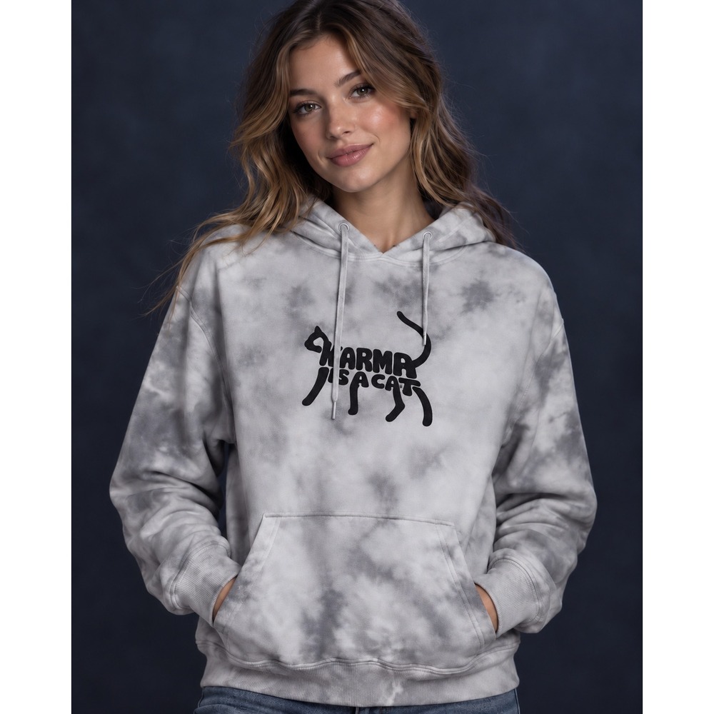 Taylor Swift Women's Small Official Midnights Karma Tie Dye Hoodie Cat Swiftie
